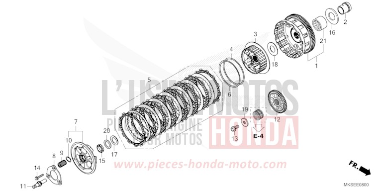 KUPPLUNG (CRF1100A/A2/A4/AL/AL2) von Africa Twin Mechanik PEARL GLARE WHITE (NHB53H) von 2021